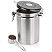 SIXNEA MUDHEN Primica Stainless Steel Coffee Canister - Premium Coffee Container Airtight Storage with Scoop for Easy Portioning
