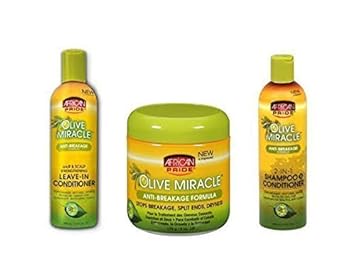 African Pride Olive Miracle Trio Set Of Hair Care Products