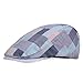 ZLSLZ Men's Unisex Newsboy Hat Cotton Flat Plaid Ivy Irish Cabbie Caps (228Blue)