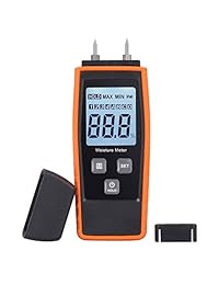 ESYNIC Medidor de humedad de madera digital portátil de madera prueba de humedad de agua con pantalla LCD retroiluminada y cubierta protectora para detectar paredes de mortero de cemento, papel de leña humedad