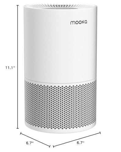 Air Purifiers for Home Large Rooms up to 1200ft², MOOKA H13 True HEPA Air Purifier for Bedroom Pets with Fragrance Sponge, Timer, Air Filter Cleaner for Smoke, Odor, Dander, Pollen (White) - Image 10