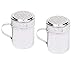 (Set of 2) 10 Ounce Stainless Steel Dredge with Handle, Metallic