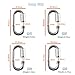 JCPLYNN 304 Stainless Steel D Shape Locking Carabiner Quick Link Chain Connector Keychain Buckle (M4 5/32