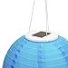 3 Blue Solar Hanging Nylon Lanterns, 12