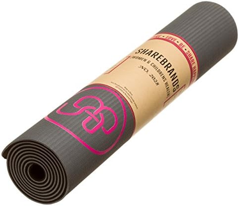 Quality Yoga Mat By Share Brands? | for Womens and Childrens Health (Grey/Pink)