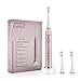 Electric Toothbrush Rechargeable Sonic Toothbrush for Adults,Smart Timer,Wireless Inductive Charging,4 Optional Cleansing Modes Travel Electric Toothbrush with 2 Replacement Brush Heads by Phniti