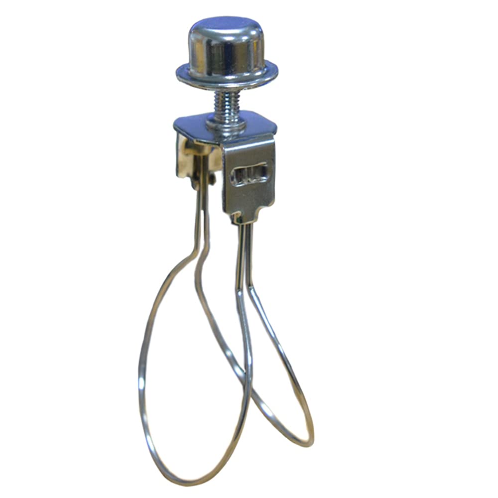 Lamp Shade Light Bulb Clip Adapter,TWDRTDD Clip on Lamp harp with Shade Attaching Finial Top,Lamp Cap Harp for Supporting Lamp Shade (Pack of 1,Sliver)