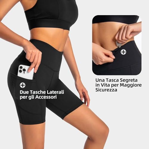 GymCope Women's Gym Shorts High Waisted Sports Leggings Yoga Pants Short Leggings Push Up Stretch Summer for Fitness Gym Cycling Sports Workout