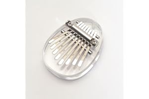 SLDHR Mini 8 Keys Kalimba Thumb Piano, Portable Marimba Music Thumb Piano Pendant with Lanyard, A Unique Gift for Children, Adults and Beginners (Oval) B12-1