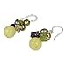NOVICA Artisan Handmade Cultured Freshwater Pearl Peridot Cluster Earrings Crafted Beaded Multigem .925 Sterling Silver Citrine Garnet Yellow Dangle Thailand 'Freshness'