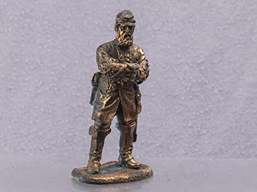 Jackson "Stonewall" Confederate General Civil War in 1865 in the United States. 54mm collectible statue. Copper figur sculpture Gift for man