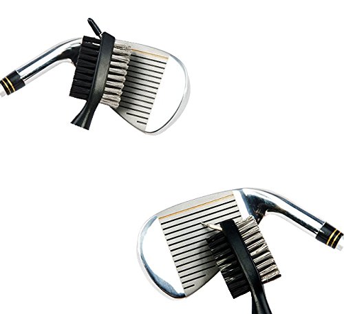 Alwaysuc Golf Club Sharpener and Groove Cleaner with 2 Sided Bristle Brush Kit - Includes golf divot tool - Thumbnail 2