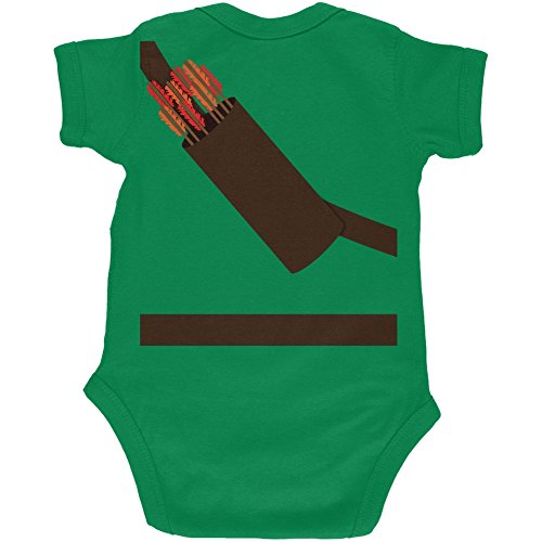 Halloween Robin Hood Costume Kelly Green Soft Baby One Piece - Image 3