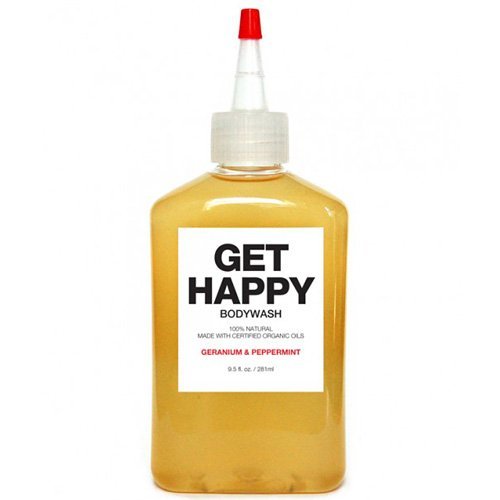 Get Happy Body Wash by Plant Bath & Shower Gel 9.3 oz Geranium & Peppermint