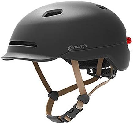 dushenlong Smart Bike Helmet ,Adjustable Lightweight Cycling Helmet Multi Sport Kids & Adult, 7 LEDs Safety Light on Back and 12 Vents