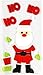 Christmas Gel Cling Stickers for Windows and Mirrors - 6 Sheets of Winter Designs: Santa Claus, Snowman, Snowflakes, Reindeer, Penguins and More!