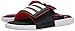 adidas Men's Adissage Comfort Slides Sandal, White/Black/Vivid Red, 9