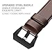 EPULY Compatible with Apple Watch Band 42mm 44mm, Genuine Leather Replacement Band, Strap for iWatch SE Series 6/5/4/3/2/1 with Case
