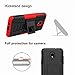 Yiakeng Galaxy J7 Refine Case - Shockproof Protective with Kickstand for Samsung J737V, J737T (Red)