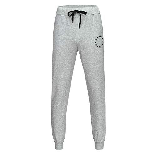 Classic Men Trousers Sweatpants Slacks Casual Jogger Sportwear Baggy Comfy Pants Gray