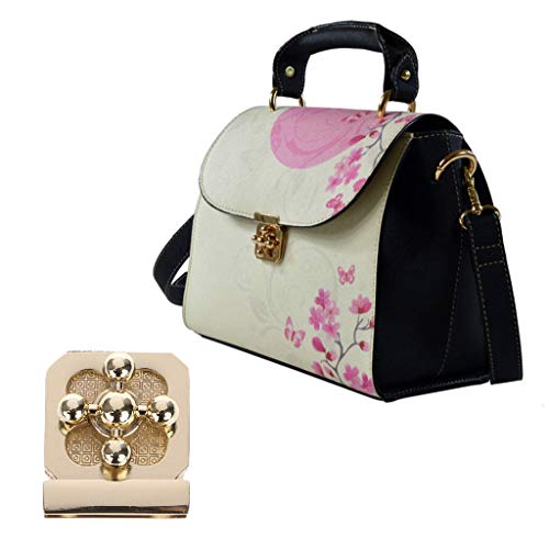 Misright 2 Sets Plum Blossom Metal Purse Handbag Twist Turn Lock DIY Handbag Shoulder Bag Purse Hardware Accessories