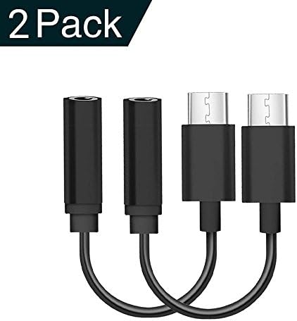 Type C to 3.5mm Headphone Audio Jack Adapter,LOUREC USB-C to 3.5mm Female Aux Microphone Connector Cable for Motorola Moto Z, Le 2/Le Pro 3 and Other Type C Devices.