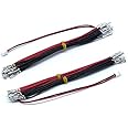 Arcity 2 Pcs Arcade Cable Wire LED Button Power Cable Daisy Chain 0.110 Inch /2.8mm Terminals Jumper Wire Harness Lighted Up 20 LED Arcade Buttons for USB Encoder, MAME, Arcade1Up, Raspberry Pi,PC New