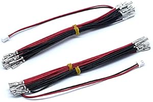 Arcity 2 Pcs Arcade Cable Wire LED Button Power Cable Daisy Chain 0.110 Inch /2.8mm Terminals Jumper Wire Harness Lighted Up 20 LED Arcade Buttons for USB Encoder, MAME, Arcade1Up, Raspberry Pi,PC New