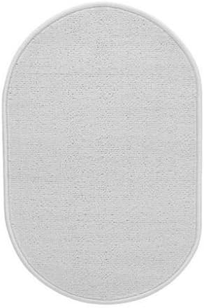 IKEA bathmat 26X17" latex backing non slip oval white rug bath mat NACKTEN new