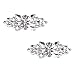 ELEGANTPARK DF Women Rhinestones Bow Decorative Shoe Clips Jewelry Decorations Charms Wedding Party Accessories Silver 2 Pcs
