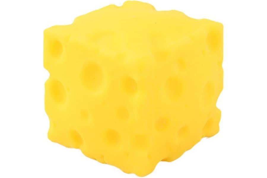 Yellow Cheese Squeeze Toy,Soft Novelty Toy, Rebounding Sensory,Help for Relax,Focus, Sensory Cheese for & Adults, Food Theme Cheese Cubes Squishy Toys,Stress Balls for Adults (﻿Yellow 1)