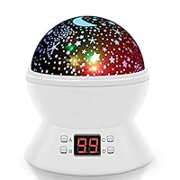 DSTANA Kids Constellation Night Light Star Lamp with Timer Auto-Shut of 360 Degree LED Rotation of Various Colors Suitable for Children