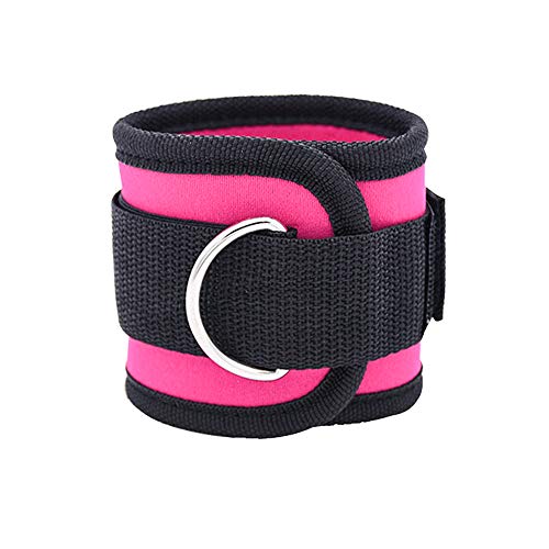 JXLLC Premium Fitness Ankle Straps,for Cable Machines Double D-Ring Adjustable Neoprene Premium Cuffs to Enhance Legs, Abs & Glutes for Men & Women-(Red)