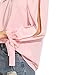 SheIn Women's Off Shoulder Slit Sleeve Tie Cuff Blouse Top Small Pink