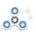 Cppslee Hands Fidget Spinner Toy Stress Reducer- Perfect For ADD, ADHD, Anxiety, and Autism Adult Children (White + blue)