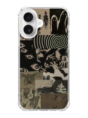 Ricin Relun Grunge Phone Case for iPhone 17, Gothic Emo Aesthetic Phone Cover, Soft Trendy TPU Bumper Phone Cover Case at Amazon