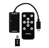 MHL HDTV Adapter For Smartphones and Tablets Micro USB to HDMI 1080p with Remote Control Included for HTC One Max S X XL X+ Butterfly Butterfly S Droid DNA EVO 4G LTE Raider Velocity Vivid Rezound Amaze 4G Sensation XE Jetstream Sensation 4G EVO View 4G EVO 3D Sensation Flyer J ISW13HT