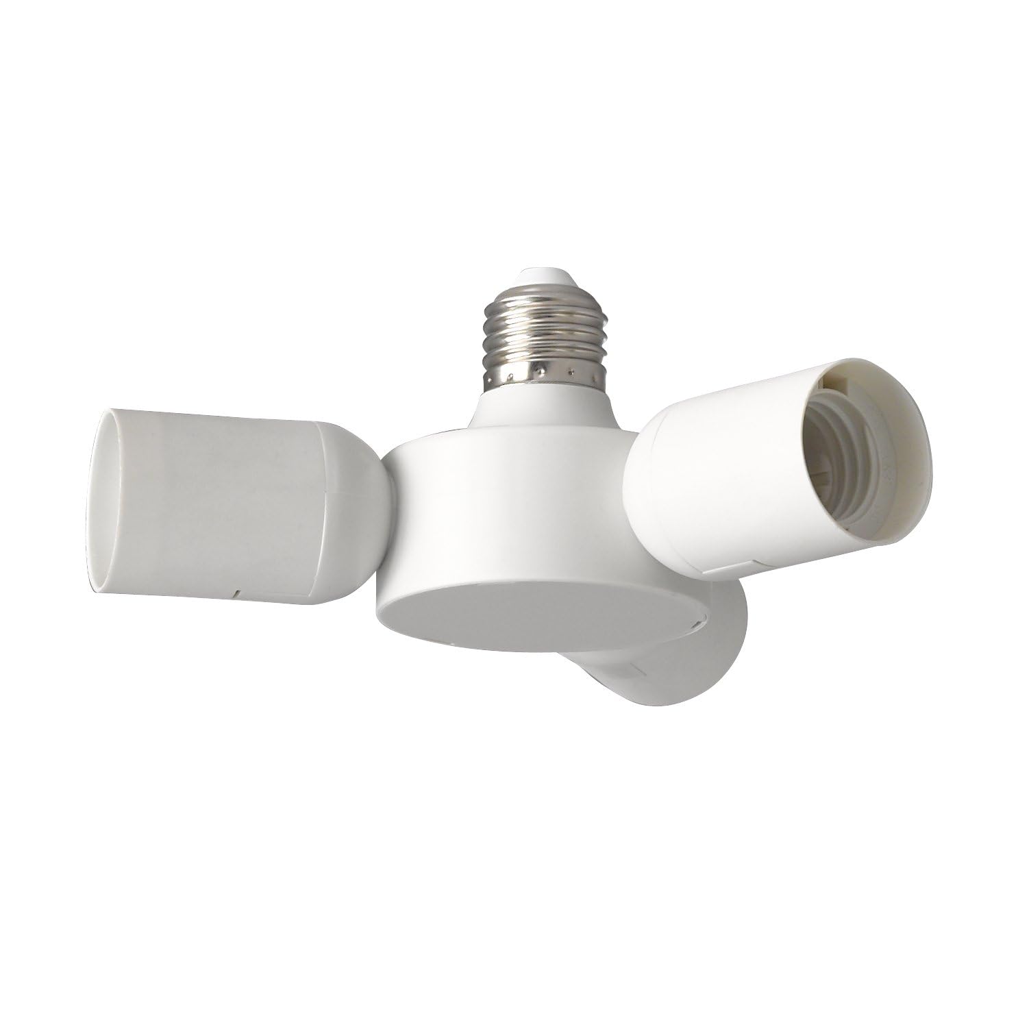 Eglo E27 Distributor Rueda, 3-in-1 Splitter Made of White Plastic, Socket Converter, Single to Triple lamp Holder, Lighting Accessory for Brighter Illumination