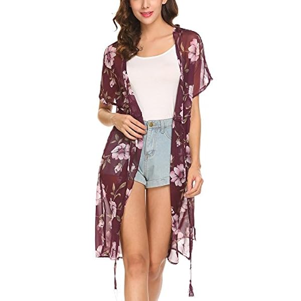 Short kimono beach cover up Clearance