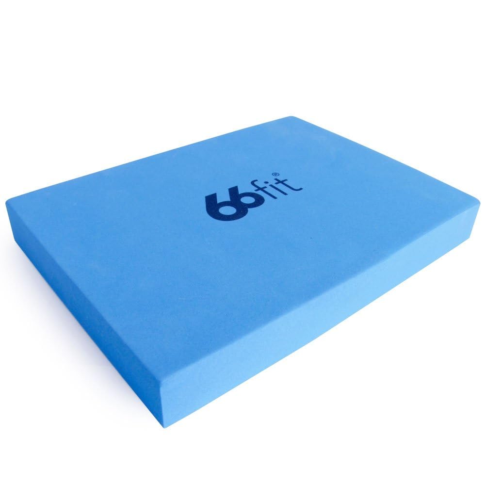 66fit Pilates Sitting & Head Block Set - High Density Yoga Foam Brick Positioning Bricks, Blue