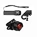 EraseSIZE Waterproof LED Bicycle Bright Bike Lamp Safe Riding Front Flashlight + Rear Light Set of Mountaineersthumb 1