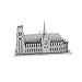 Metal Earth Fascinations Premium Series Notre Dame Cathedral 3D Metal Model Kit