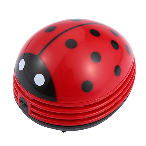 eFuture(TM) Super Cute Mini Table Dust Vaccum Cleaner,Red Beetles Prints Design +eFuture's nice Keyring