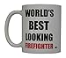 Rogue River Tactical Funny Coffee Mug World's Best Looking Firefighter Novelty Cup Great Gift Idea For Fire Fighter FD Department (Best Looking)