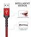 JSAUX USB C Cable Fast Charging, 3-Pack(1ft+3.3ft+6.6ft) USB A to Type C Charger Nylon Braided Cord Compatible with Samsung Galaxy S10 S9 S8 Plus Note 10 9 8,Moto Z,LG V20 G6 G5,Switch and More(Red)