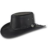 Barmah Hats Squashy Fullgrain Leather Hat 1026BR / 1026BL