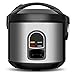 Electric Rice Cooker Food Steamer 5 Cup uncooked 10 Cups cooked Mini Rice Maker Removable Nonstick Pot with One Touch Control and Automatic Keep Warm Function (Silver)