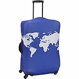 American Tourister Luggage Cover - Cobalt Blue World Map Fits 24 To 27 Suitcase