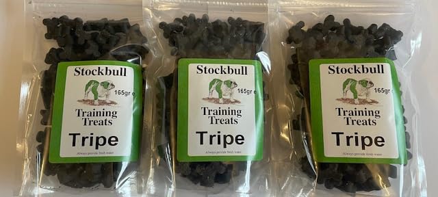 Stockbull Dog Training Treats - Tripe (3 x 165g Packets)