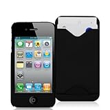 iPhone 4s and iPhone 4 Silicone Case with Credit Card Slot - Black
